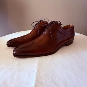 Magnanni Rich Brown Leather Oxfords 11.5